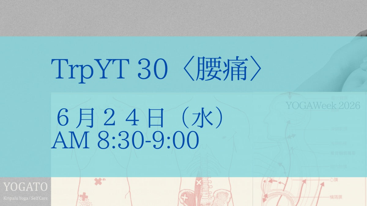 6/24(水) AM トリガーポイント・ヨガセラピー〈腰痛〉
