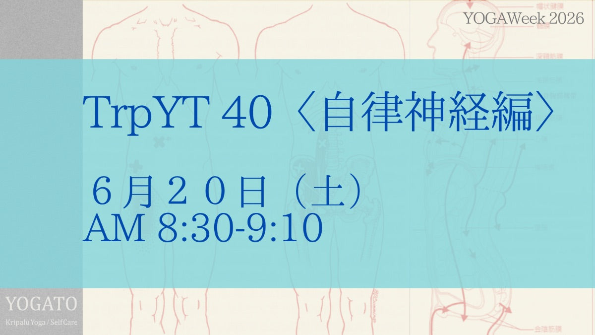 6/20(土) AM トリガーポイント・ヨガセラピー〈自律神経編〉