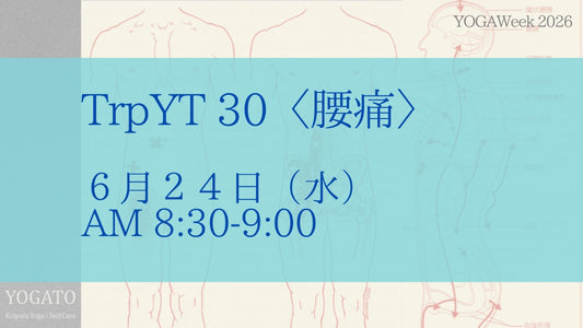 6/24(水) AM トリガーポイント・ヨガセラピー〈腰痛〉